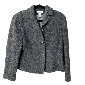 Ann Taylor Petites Women's Vintage Wool Blend Gray Jacket Size 8P GUC